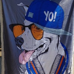 Dog Blanket. Sherpa Back. 50x60